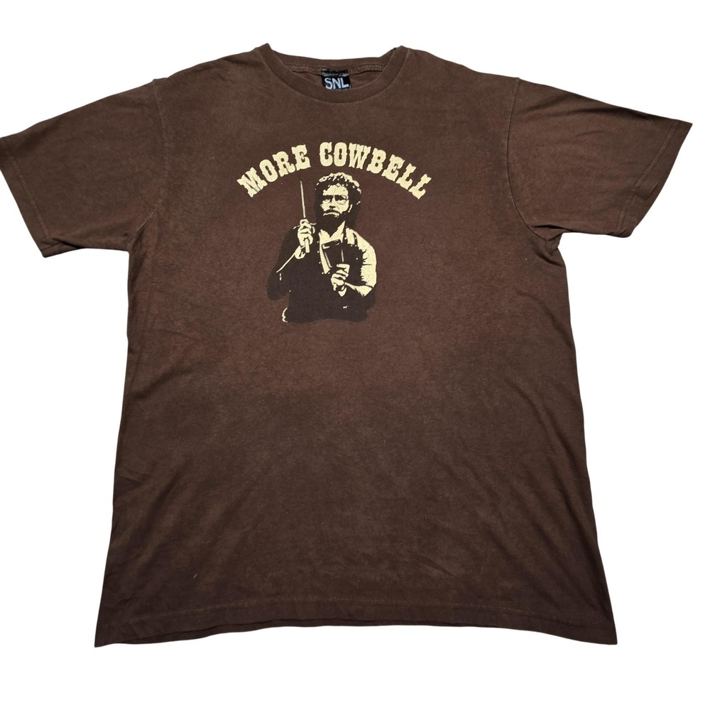 Saturday Night Live More Cowbell Shirt Mens XL Brown Graphic Tee SNL Comedy